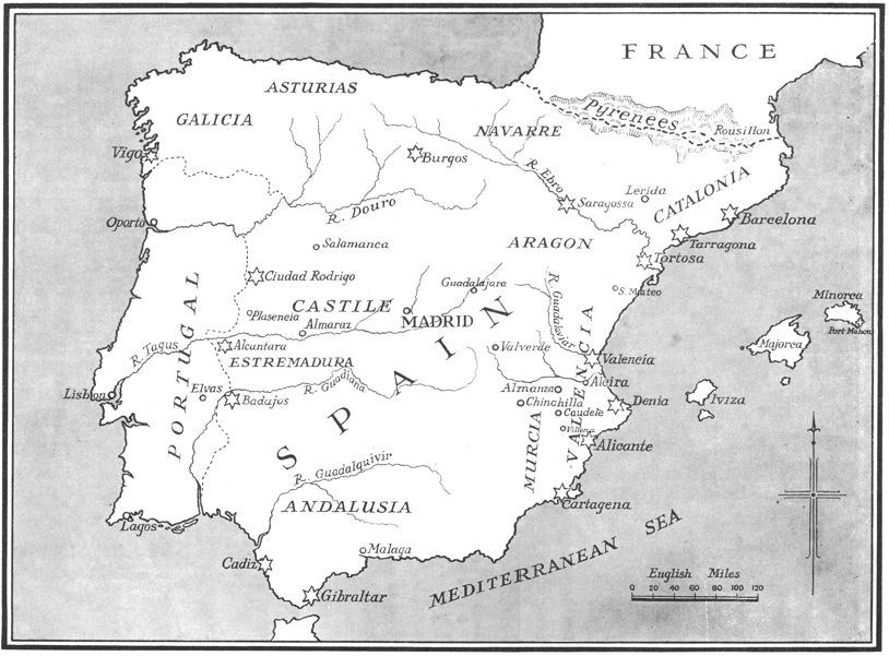 map of the Iberian Peninsula