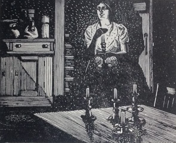 Woman holding a candle