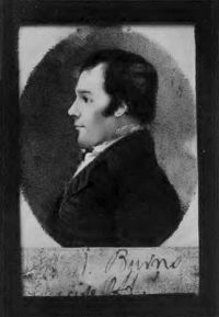 left-side portrait of Robert Burns