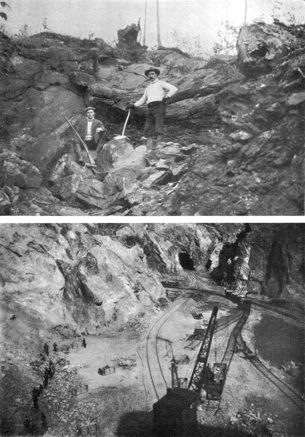 closeup images of mining pits