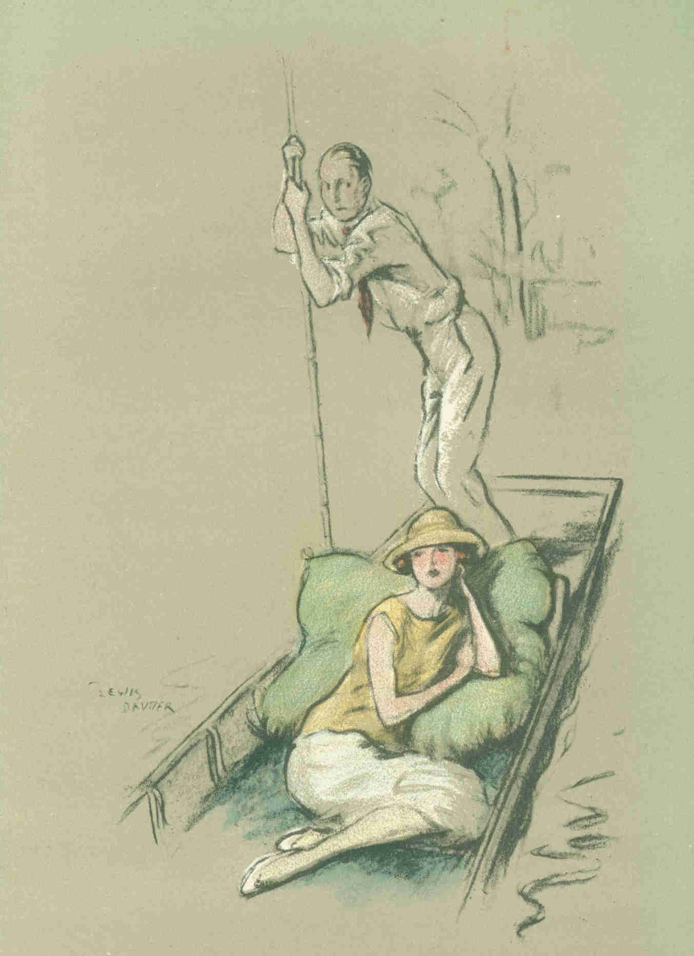 Man and woman in rowboat