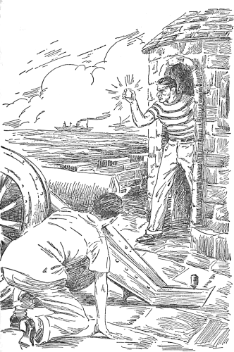 Frank crouched watching Abdul flash signals to a speedboat offshore