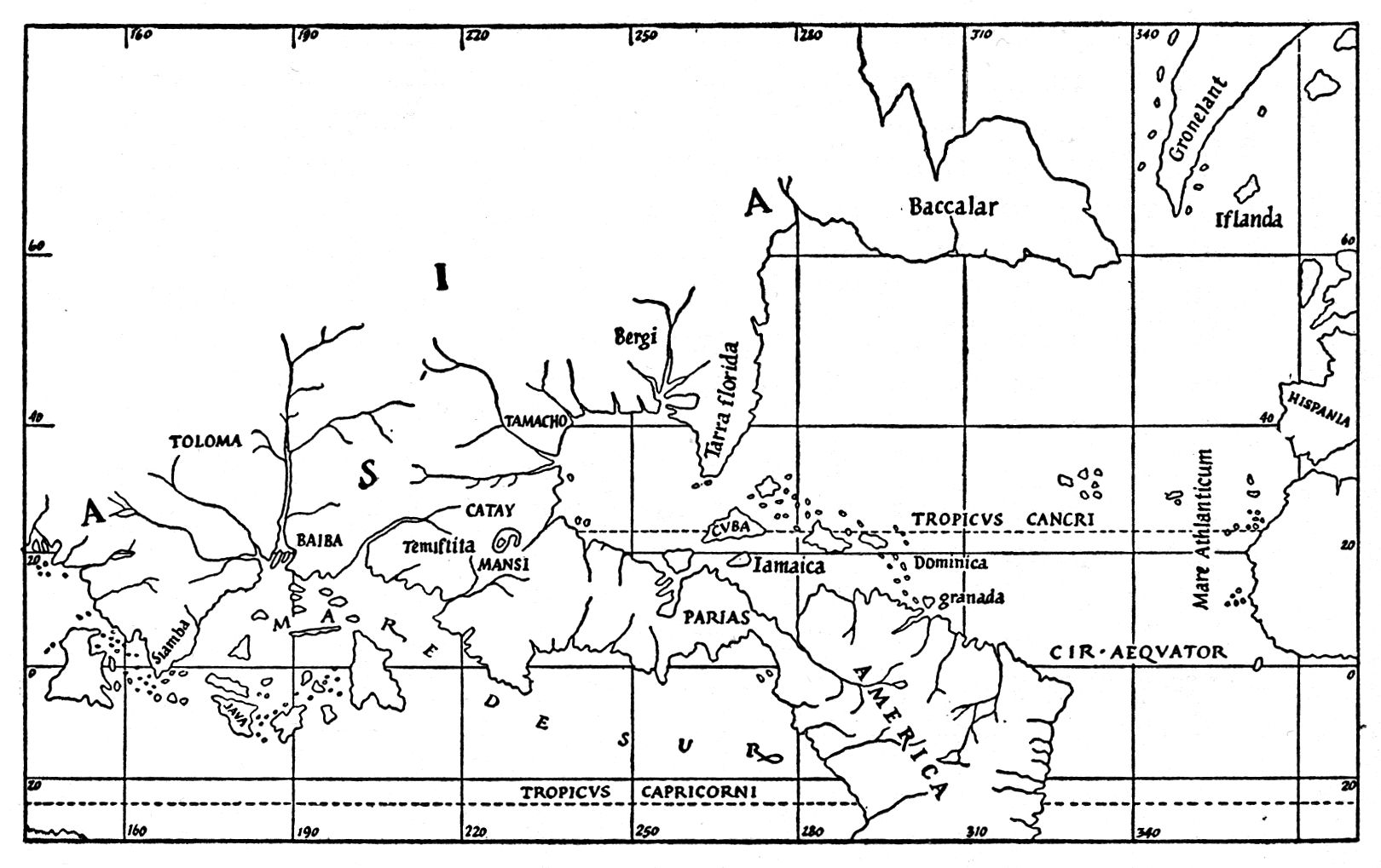 map of world in 1531