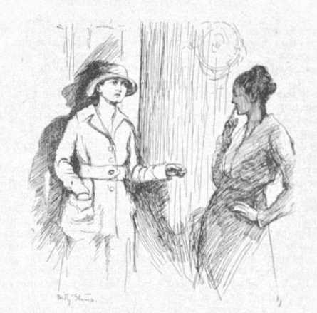 Two women talking
