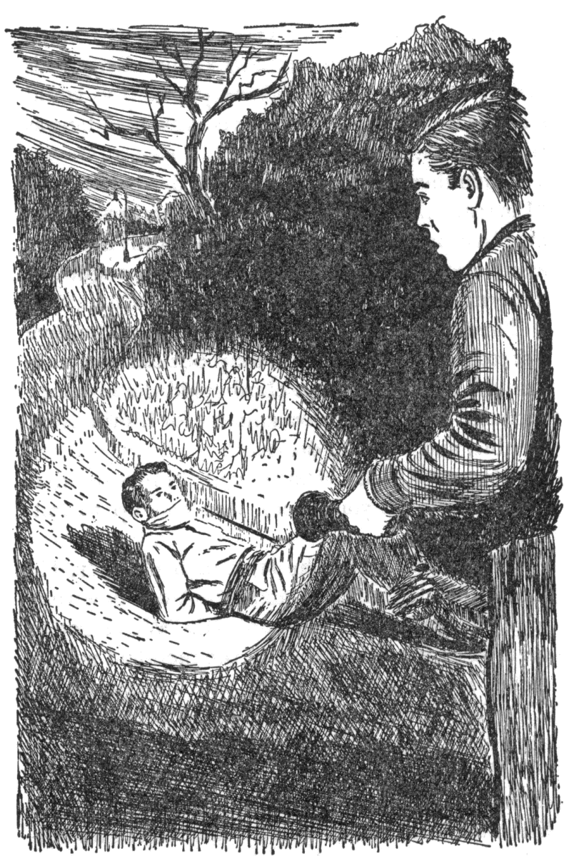 Frank shining a flashlight on a gagged Joe tied up on the ground