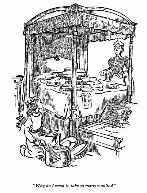 Susannah is packing a suitcase