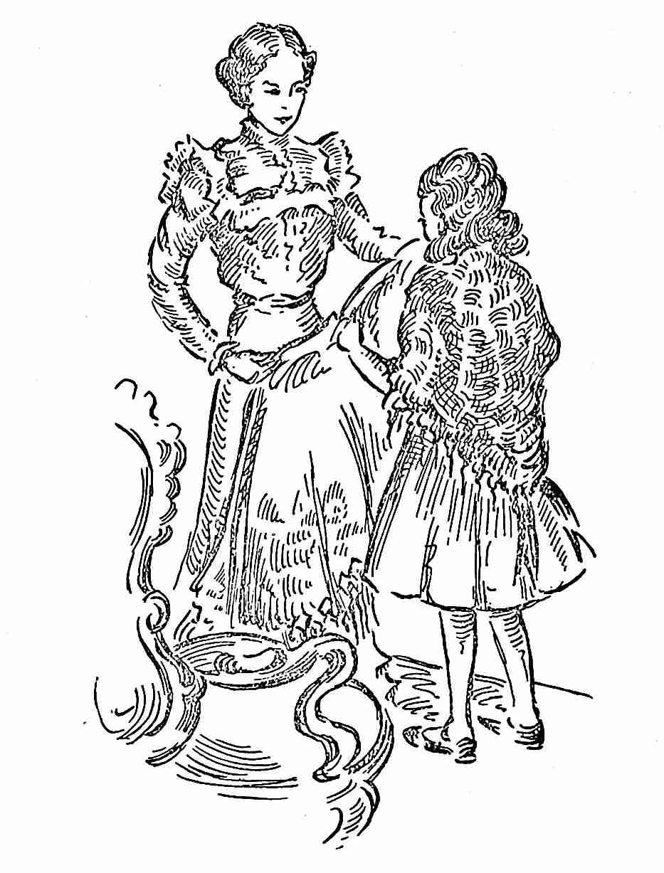 Susannah talking with a teacher