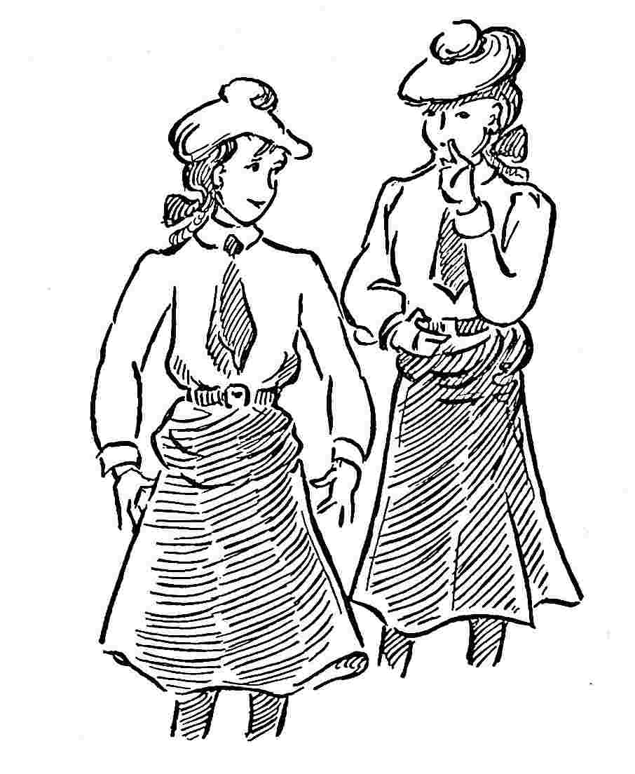 Two schoolgirls in uniform