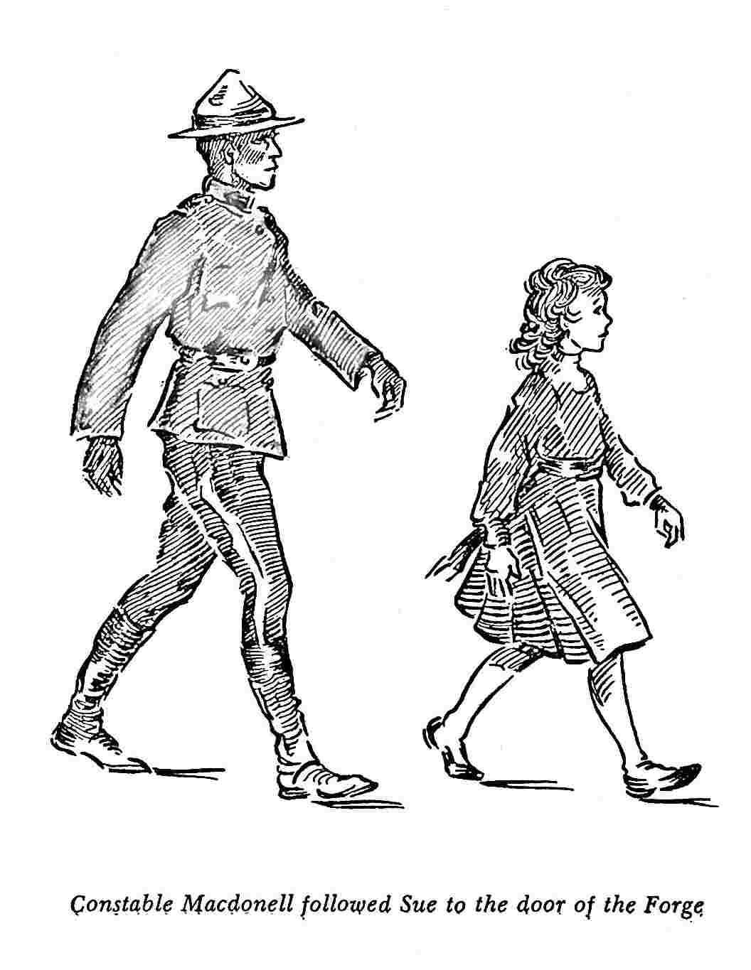 Mountie walks with Susannah