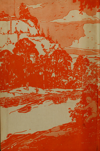 first edition orange endpaper scene of river