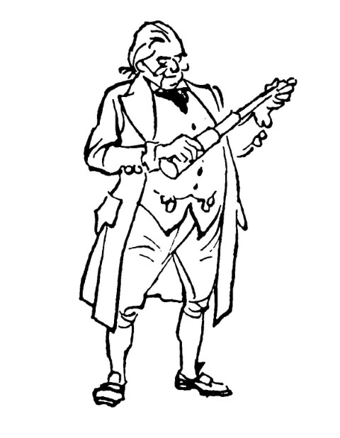 Old man with periscope