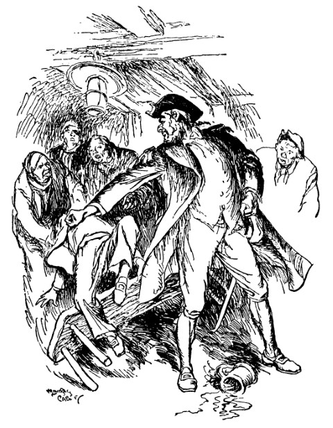 Sailors brawling below decks