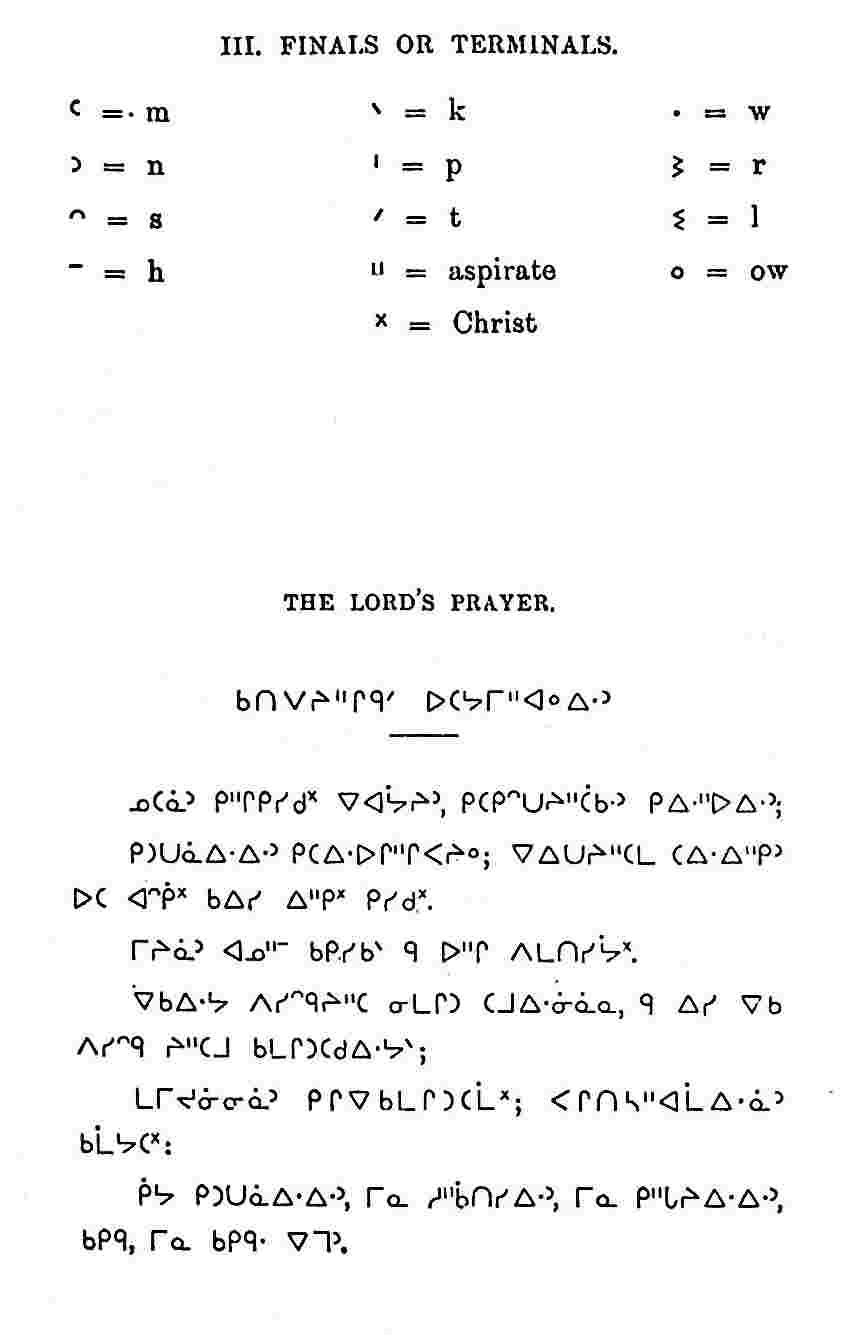 More script and the Lord’s prayer as a example