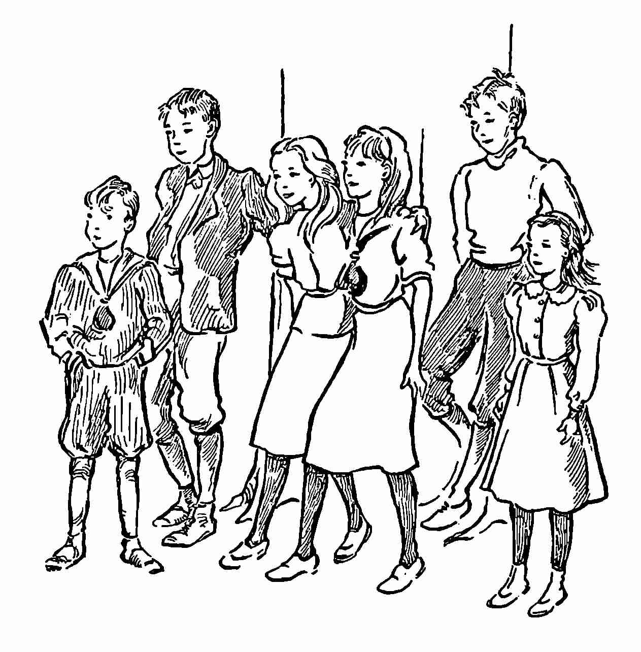 Group of boys and girls
