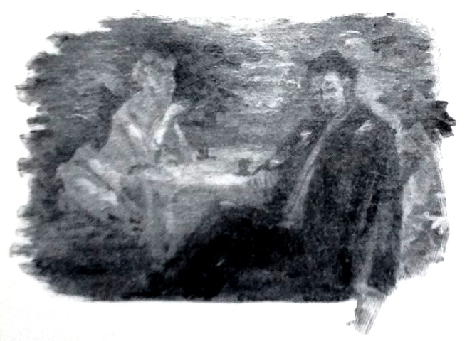 Man and woman sitting at a table