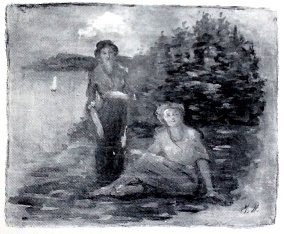 Two women at the lake