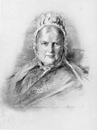 Portrait of Marianne Thornton wearing white cap