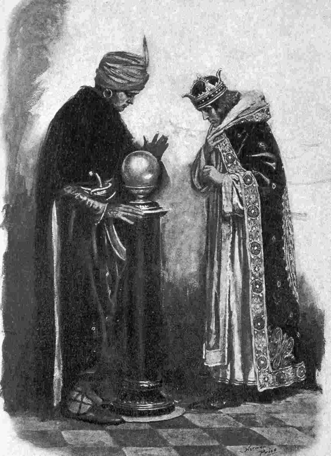 King and wizard view crystal ball