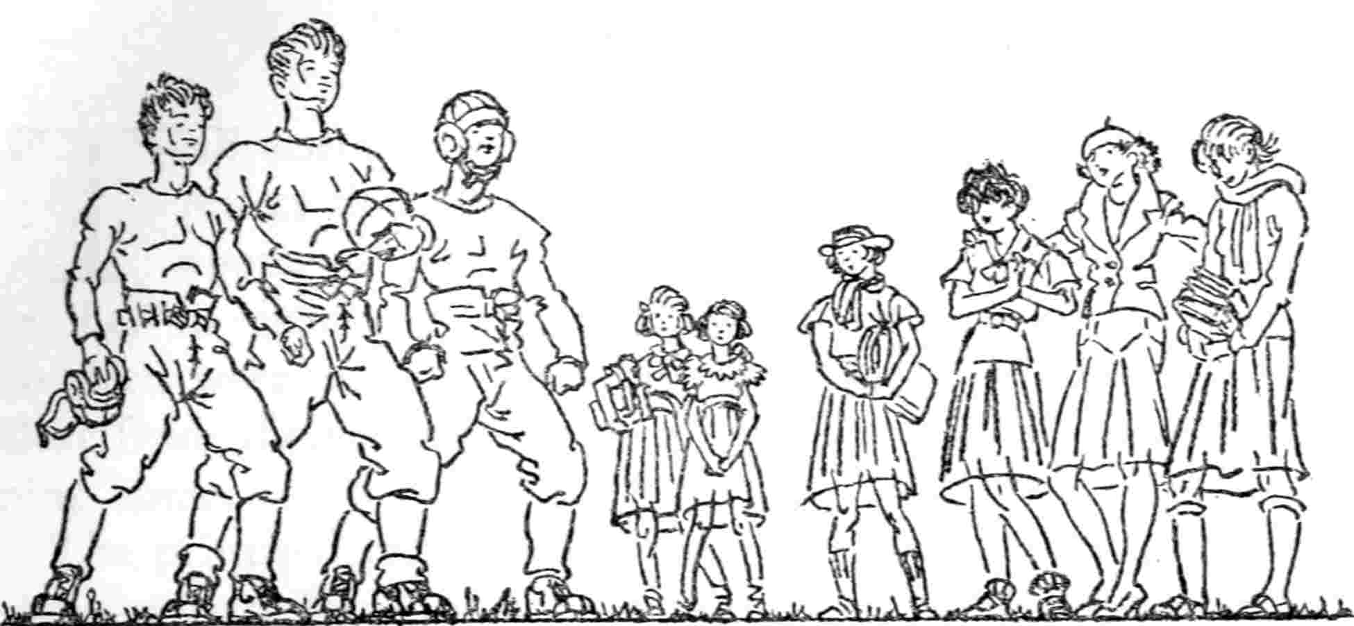 Football players on a field with spectators