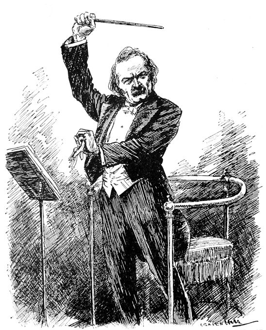 Lloyd George conducting an orchestra