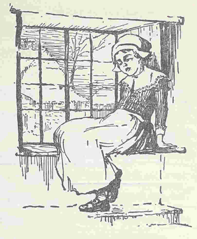 Woman sitting beside window