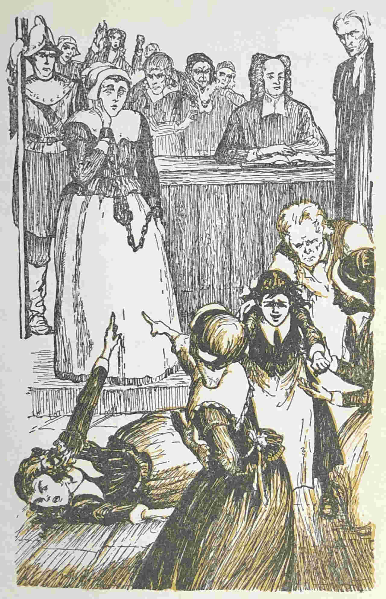 Woman on floor, screaming