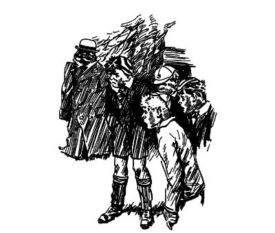 4 Outlaw boys watch their fathers play with fireworks