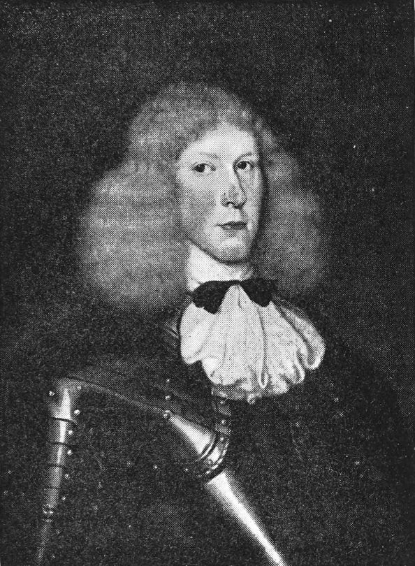 Wigged gentleman wearing aristocratic clothing and armour
