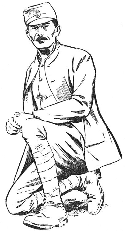 kneeling man in uniform