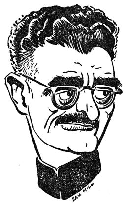 cartoon of man's head