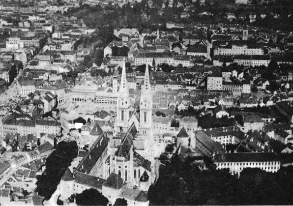 aerial view of city