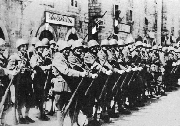 photo of troops on parade