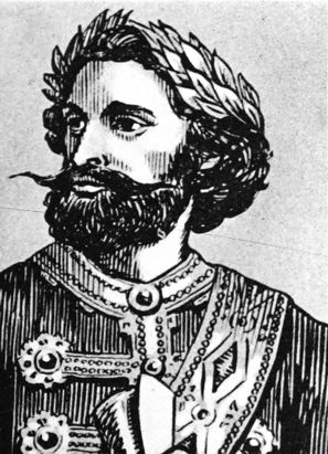 woodcut of ancient aristocrat