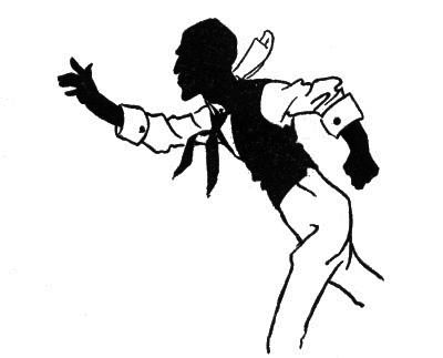 sideview of man walking fast and right hand forward