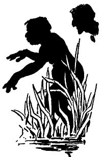 man walking in nettle feeling his way