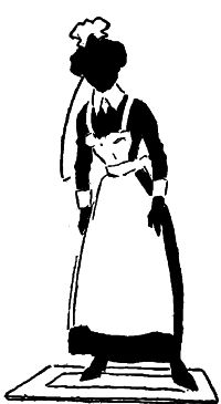 woman servant with cap and long apron
