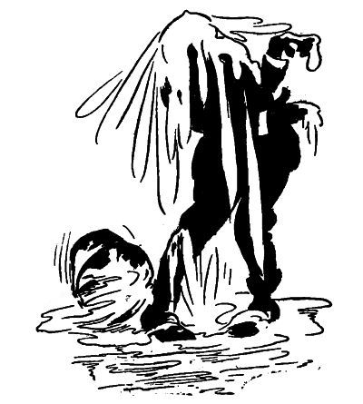 man covered in whitewash