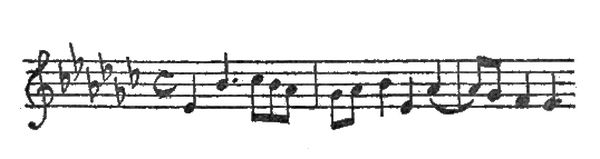 2 bars of a musical score