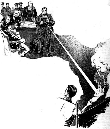 I held a piece of paper in the beam