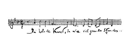 Four bars of music notation