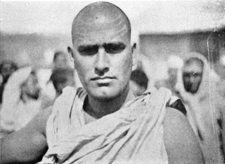 man with shaven head