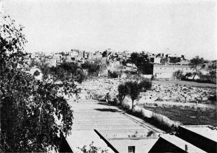 view of a city of stone or brick buildings