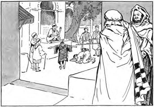 a trial held in a courtyard