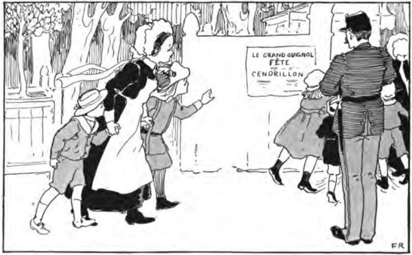 children rush to see a play performed