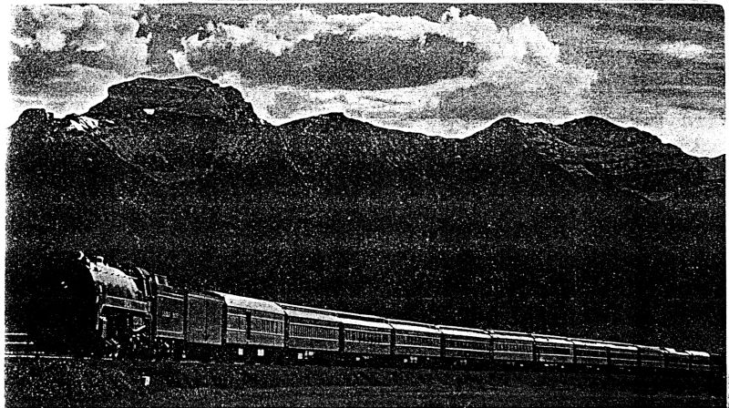 Train in the mountains