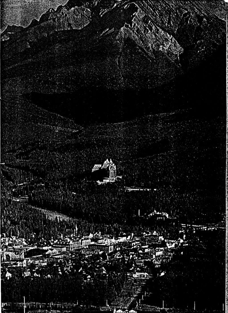 Banff, Alberta among the mountains