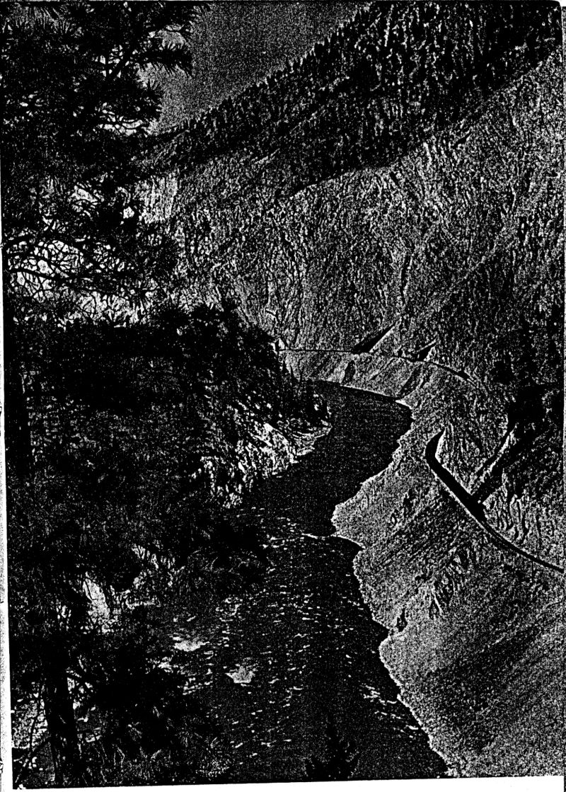 River flowing through a canyon