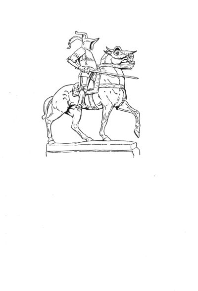 statue of a knight on a horse