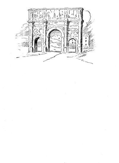 line drawing of stone arch monument