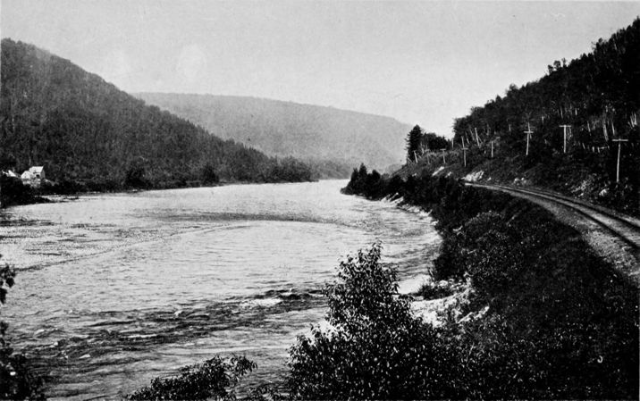 river with a railway alongside